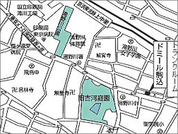 駒込トランクルーム地図